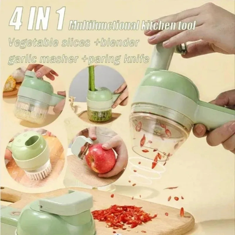 Multifunctional 4-in-1 Electric Vegetable Cutter