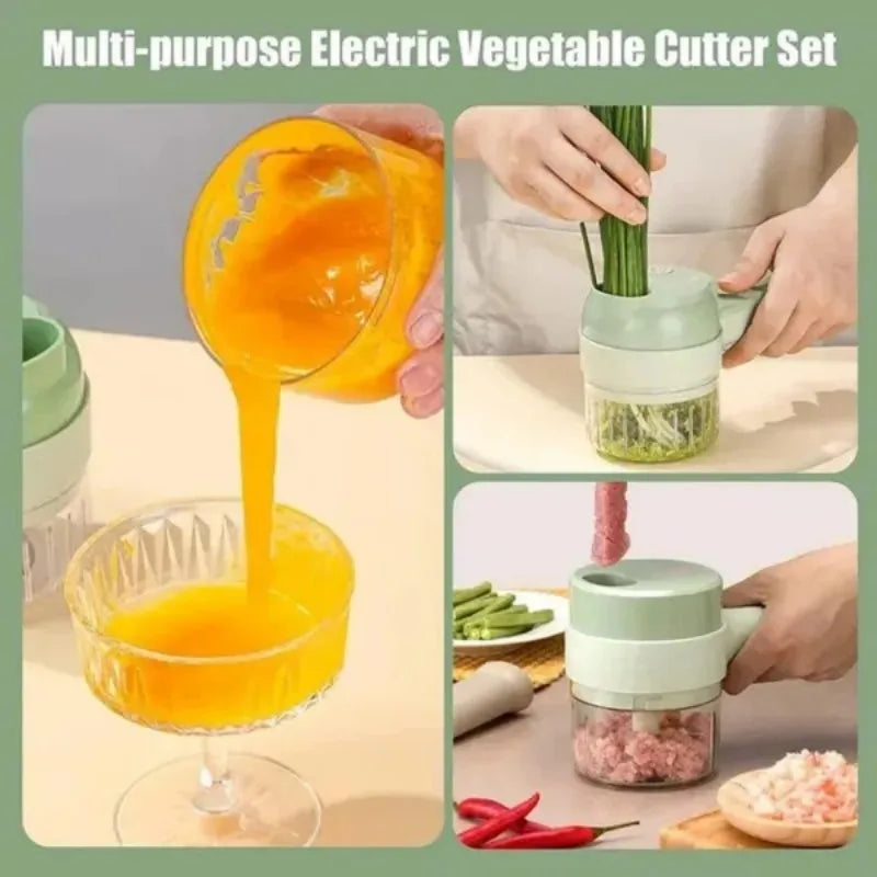 Multifunctional 4-in-1 Electric Vegetable Cutter